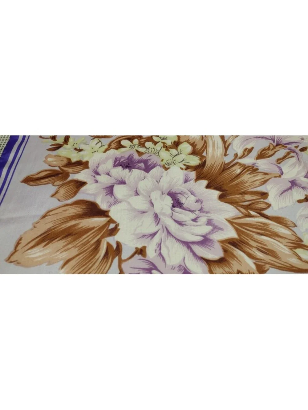 Beautiful Vintage Fine Silk Scarf Lilac Lavender Purple Florals LARGE SQUARE 34
